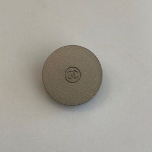Chanel Silver Metal CC Logo Round Shank Button